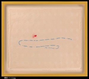 Richard Tuttle (American, born Rahway, New Jersey, 1941) Dawn, Noon, Dusk: Paper (1), Paper (2), Paper (3), 2002 American, Colored pigment on watermarked abaca/linen paper mounted on pigmented cotton in artist-designed, hand painted frames; Each sheet: 11 x 13 inches (27.9 x 33 cm) Framed: 13-3/4 x 15-3/4 inches (34.9 x 40 cm) The Metropolitan Museum of Art, New York, John B. Turner Fund, 2003 (2003.423a–c) http://www.metmuseum.org/Collections/search-the-collections/362811